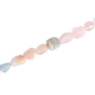 MORGANITE IRREGULAR APPROX 6-8 MM - APPROX - 60 PCS (40CM STRAND)
