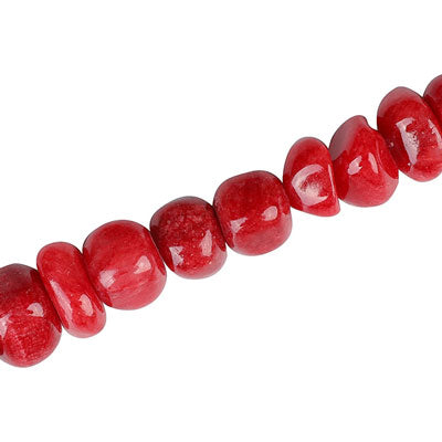 Jade Dyed Stone Beads 10 - 12 mm Dark Red - Approx 118 pcs