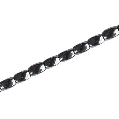 HEMATITE TWISTED OVAL 8 X 5 MM - 48 PCS