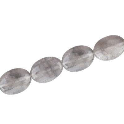 SMOKY QUARTZ 18 X 13 MM OVAL - 22 PCS