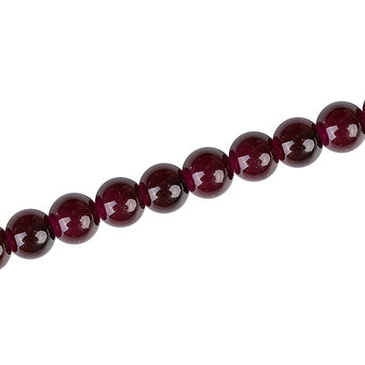 6 MM ROUND GLASS BEADS PLUM - 145 PCS