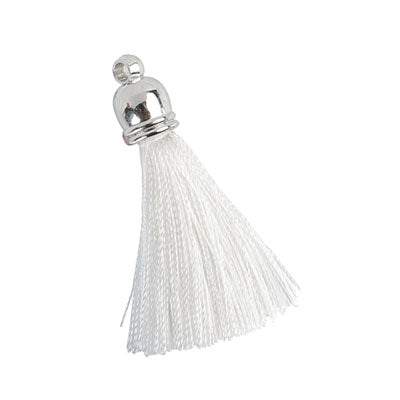 TASSELS 40 MM WHITE - 5 PCS