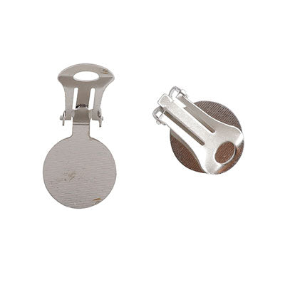 15MM  CLIP ON EARRINGS  (GLUE ON) 8 PC/PK