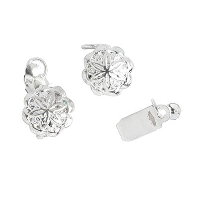 8 mm silver clasp 2 sets