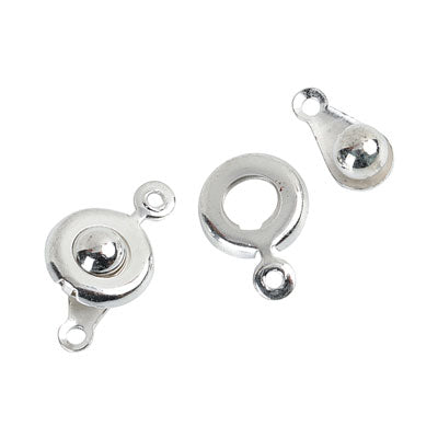 10mm silver snap clasp 20pcs