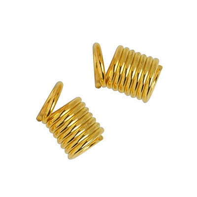 8 x 5 mm gold coil end 42pcs