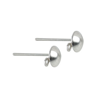 6 MM SILVER POST EARRINGS - 40 PAIRS