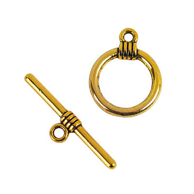 15 MM GOLD TOGGLE 10 SETS