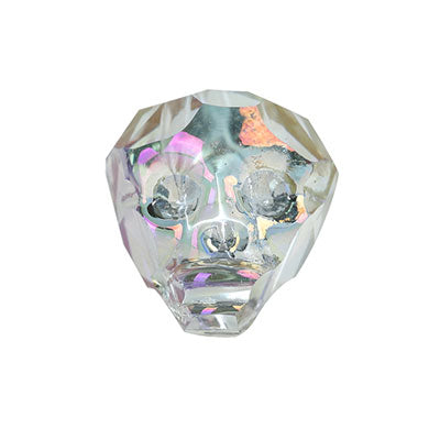 14 MM SKULL BEAD CRYSTAL RAINBOW - 1 PC