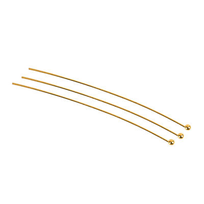 50 MM GOLD BALL END HEAD PINS - APPROX 140 PCS