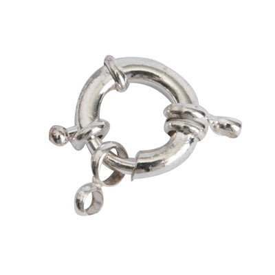 15 mm silver bolt clasp 2 sets