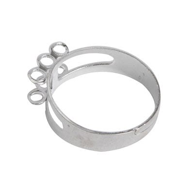 silver 6 loop ring - 2 pcs
