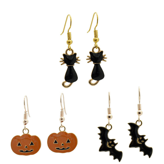 HALLOWEEN EARRINGS KIT - 3 PAIRS