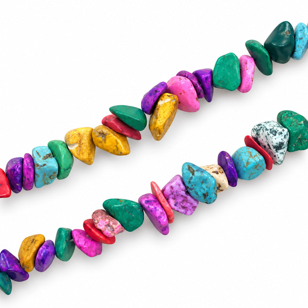 Howlite Dyed Large Chip Beads - 85cm Strand
