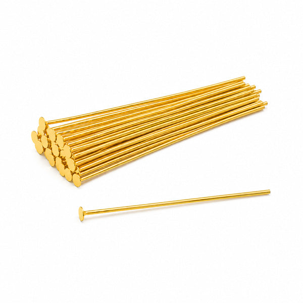 60mm Gold Head Pins - approx 60pcs