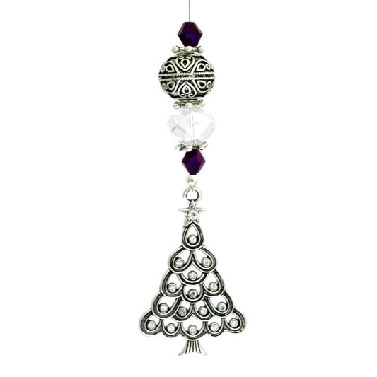 CHRISTMAS DECORATION KIT SILVER / PURPLE