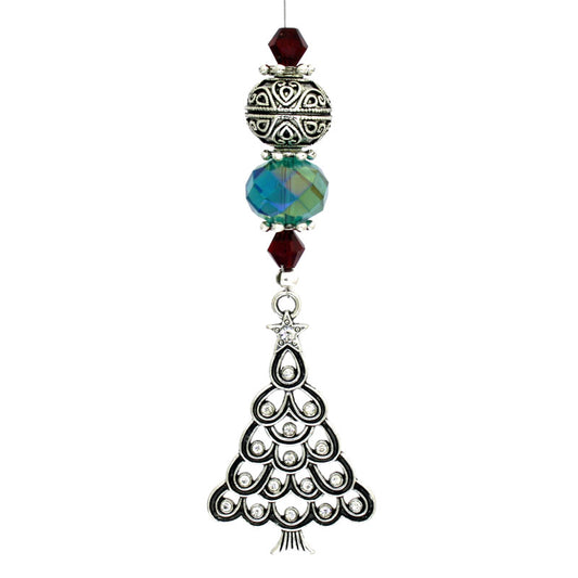 CHRISTMAS DECORATION KIT TREE SILVER / TEAL