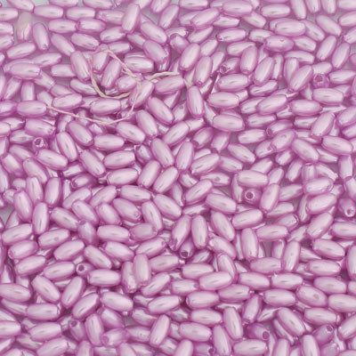 5 X 3 MM RICE BEADS - LILAC - APPROX 650 PCS