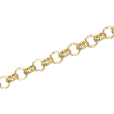 6 MM ALLOY CHAIN LIGHT GOLD - 1 M