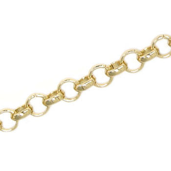 8 MM ALLOY CHAIN LIGHT GOLD - 1 M