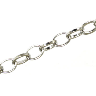 11 X 8 MM CHAIN ANTIQUE SILVER - 1 M