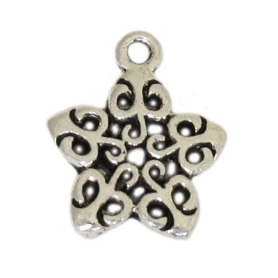 SILVER CHARM 17 MM - 20 PCS