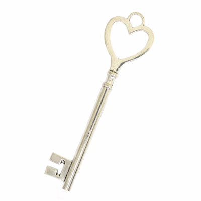 KEY CHARM 85 MM SILVER - 2 PCS