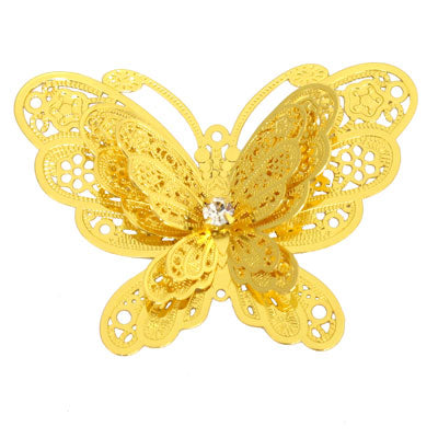 3D 50 MM GOLD FILIGREE BUTTERFLY - 1PC