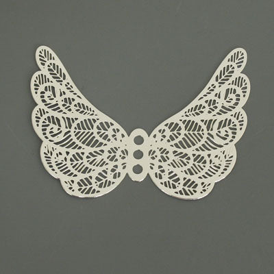FILIGREE WINGS 50 MM SILVER - 2 PCS