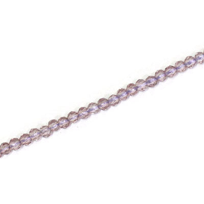 2MM FACETED ROUND CRYSTAL BEADS - APPROX 200 PCS - LIGHT PURPLE