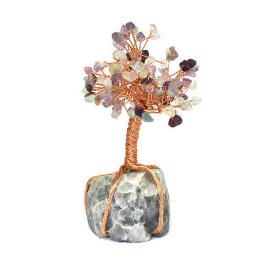 FLUORITE GEMSTONE TREE APPROX 14CM