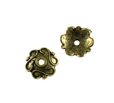 11.5 mm gold bead cap -27/pcs