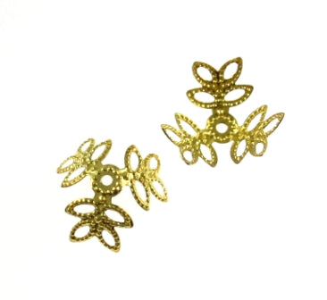 10 mm gold bead cap -100 pcs