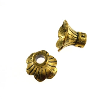 9 x 11 mm gold bead cap -20/pcs