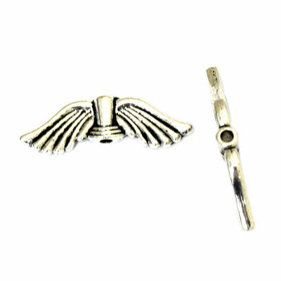 ANGEL WINGS 20 MM SILVER -30 PCS