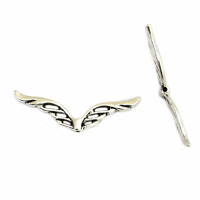 ANGEL WINGS 40 MM SILVER - 10 PCS