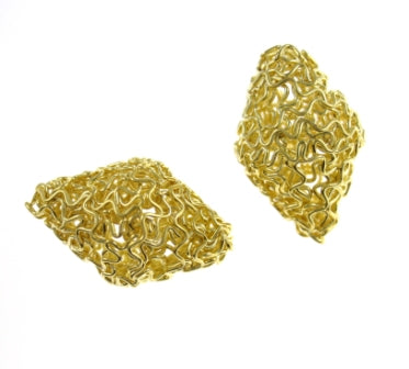 26 X 16 MM GOLD WIRE WRAP BEAD - 2/PCS