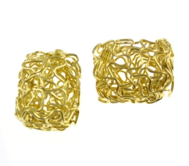 22 X 18 MM GOLD WIRE WRAP BEAD - 2/PCS