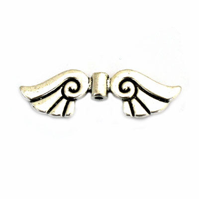 ANGEL WINGS 26 MM SILVER - 18 PCS