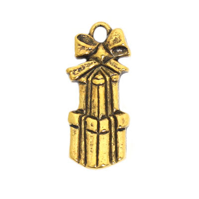 PRESENT CHARM 28 MM GOLD - 15 PCS