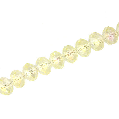 8 X 6 MM CRYSTAL RONDELLE BEADS GOLDEN SHADOW  - APPROX 72 / PCS