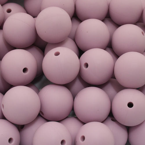 12 MM ROUND SILICONE BEADS LIGHT LILAC - 7 PCS