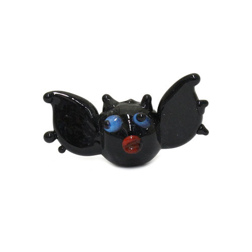 30 MM GLASS HALLOWEEN BAT BEAD - 1 PC