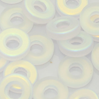 11 MM (4.5MM HOLE) DONUT BEADS AB  - 25 PCS