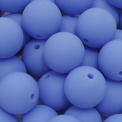 18 MM ROUND SILICONE BEADS BLUE  - 3 PCS