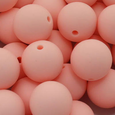 18 MM ROUND SILICONE BEADS LIGHT PINK - 3 PCS