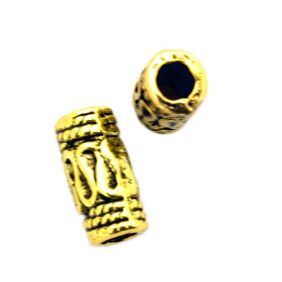 10 X 6 MM GOLD BEADS - 30 PCS