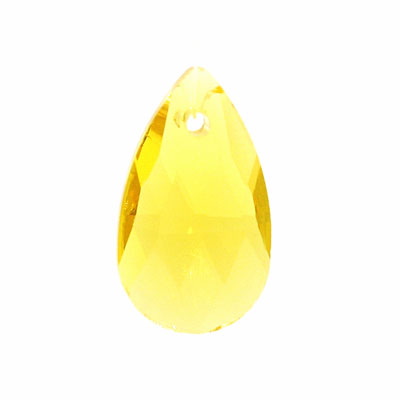 16 mm Teardrop Crystal Yellow - 5 pcs