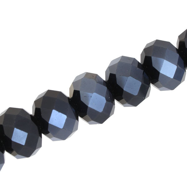 17 X 13 MM CRYSTAL RONDELLE BEADS HEMITITE - APPROX 24 / PCS