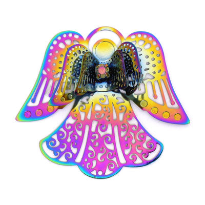 3D 45 MM RAINBOW FILIGREE ANGEL - 1PC